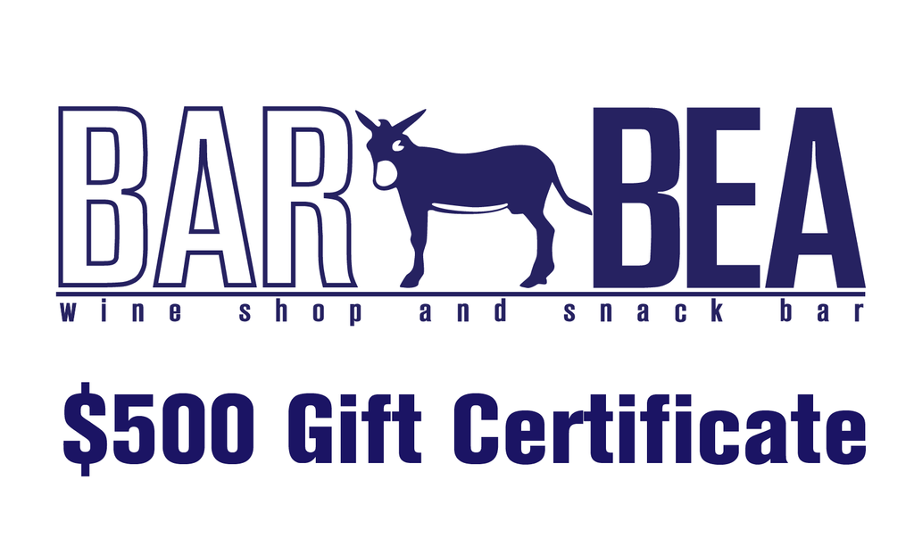 $500 Gift Card - BARBEA Wine Shop & Snack Bar